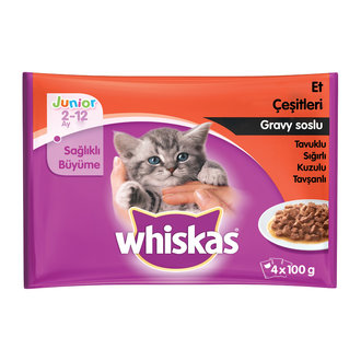 Kedi Maması Yaş Etli 4x85g Yavru Whıskas