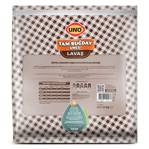 Uno Tam Buğday Lavaş 325 Gr